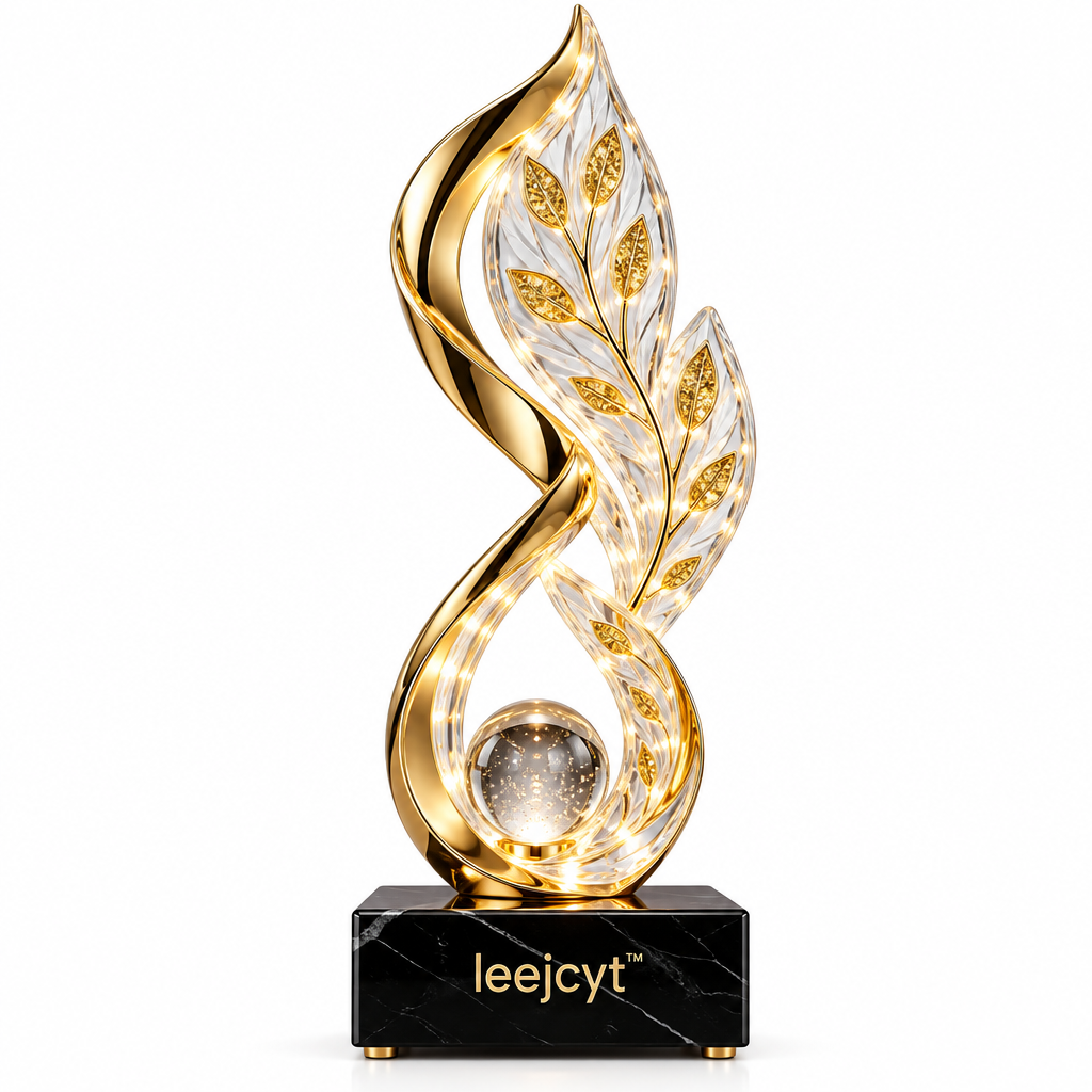 Golden Leaf Light Sculpture Decor