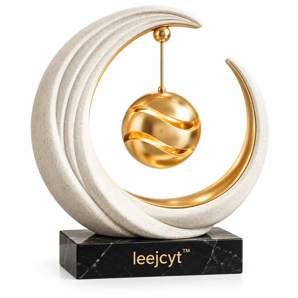 Modern Crescent Moon Sculpture Decor