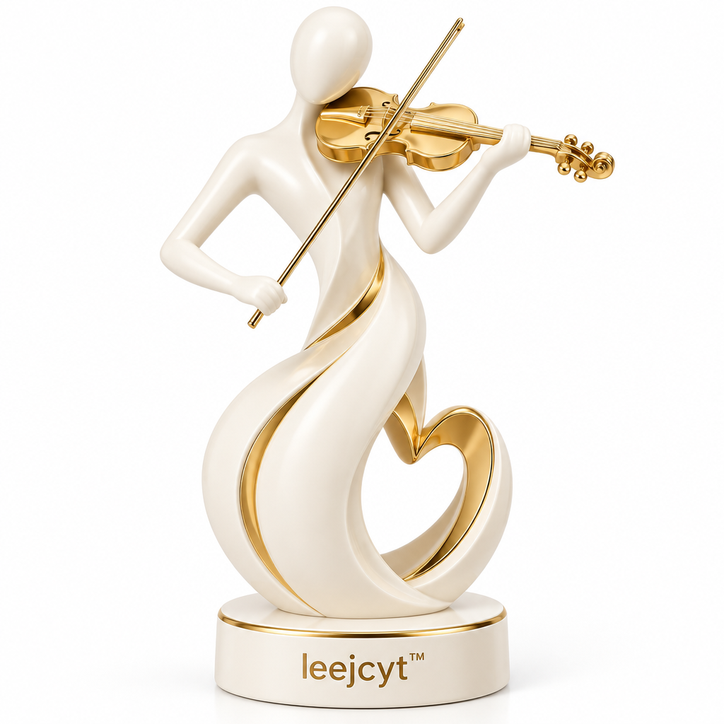 Modern Violinist Sculpture Figurine