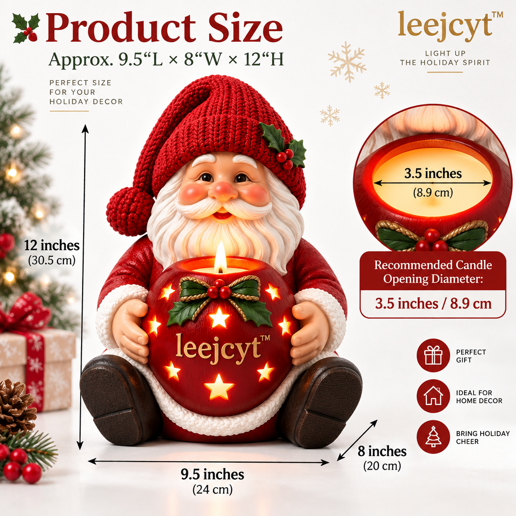 Light-Up Santa Claus Christmas Figurine