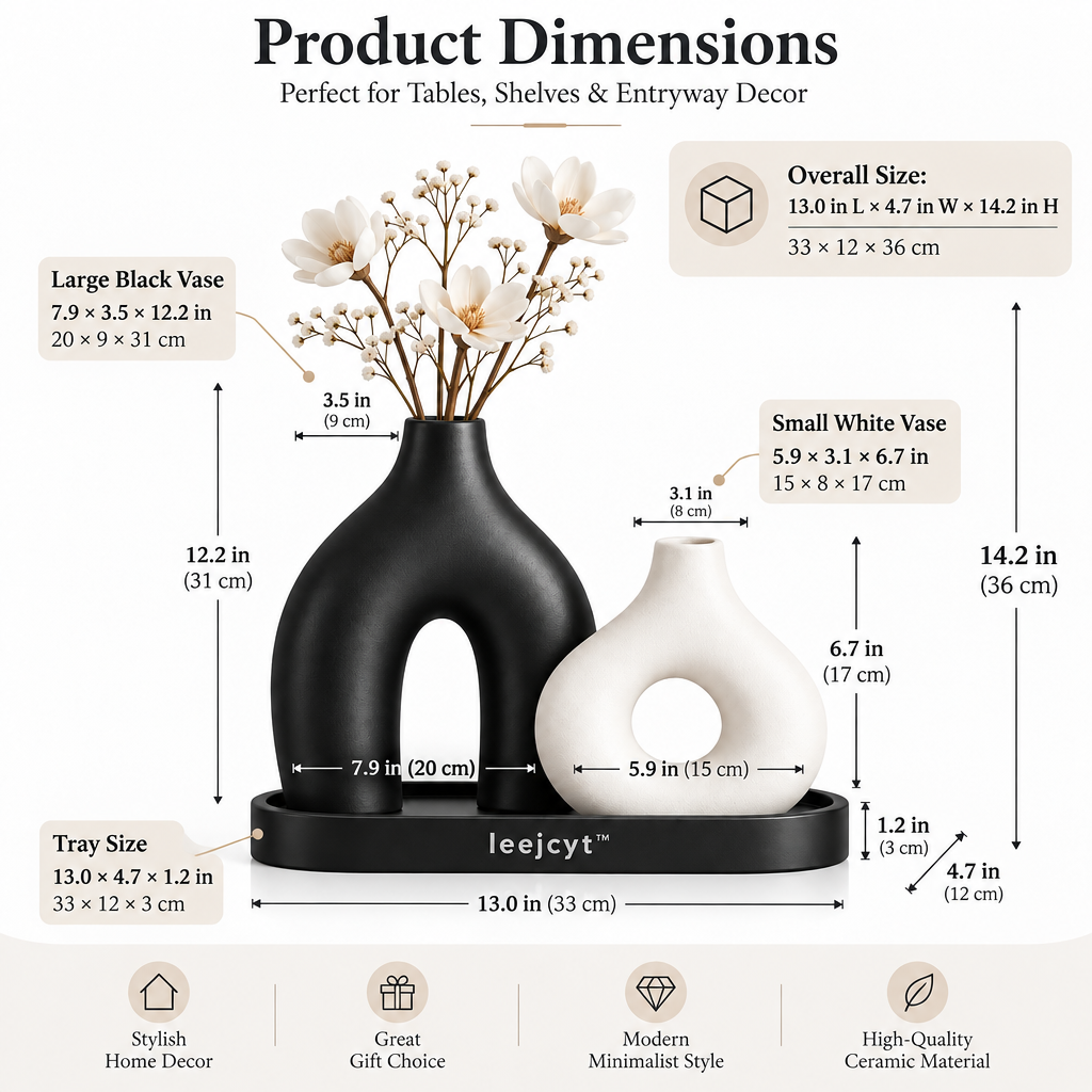 Modern Abstract Ceramic Vase Set