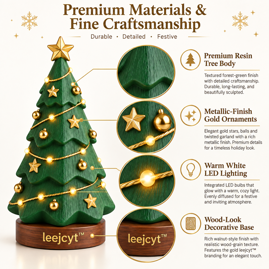 Light-Up Christmas Tree Figurine