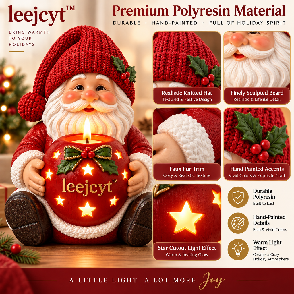 Light-Up Santa Claus Christmas Figurine