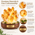 Light-Up Citrine Crystal Cluster Decor