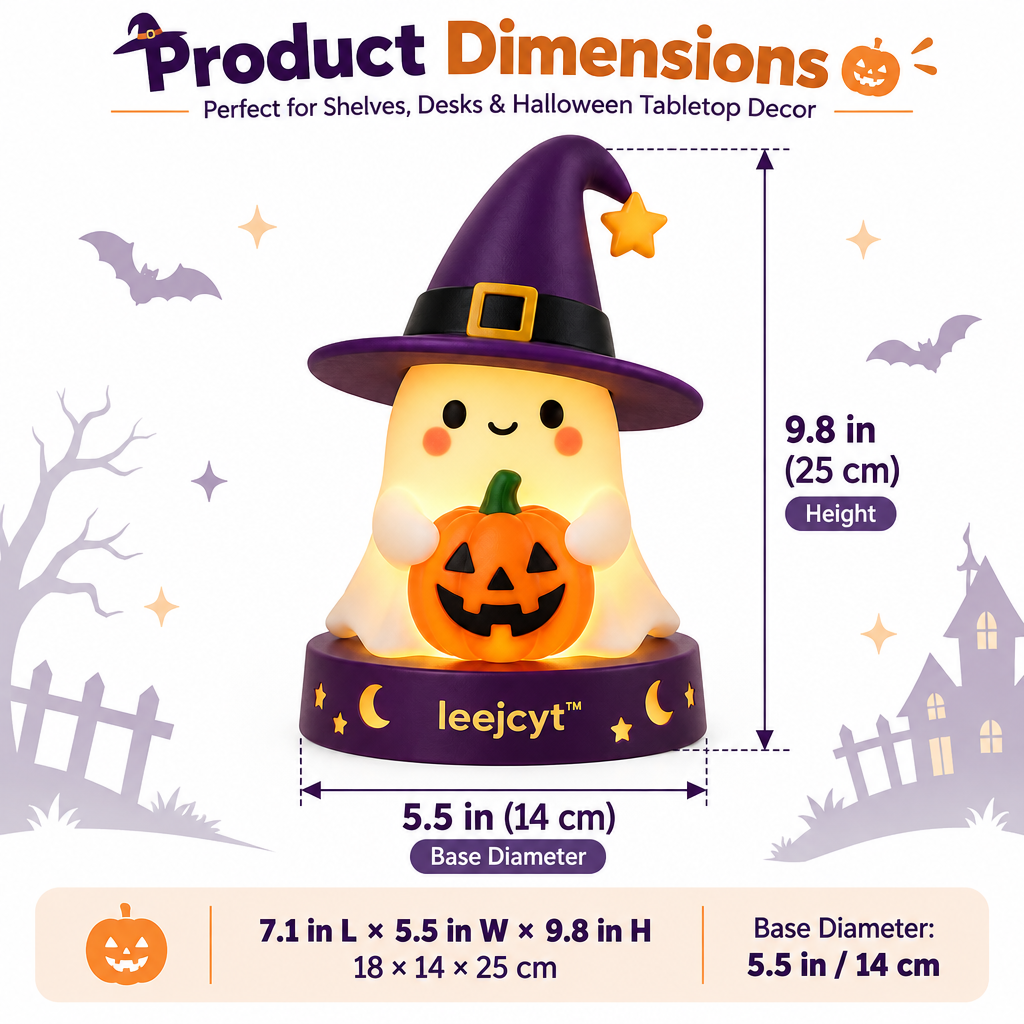 Light-Up Halloween Ghost Figurine