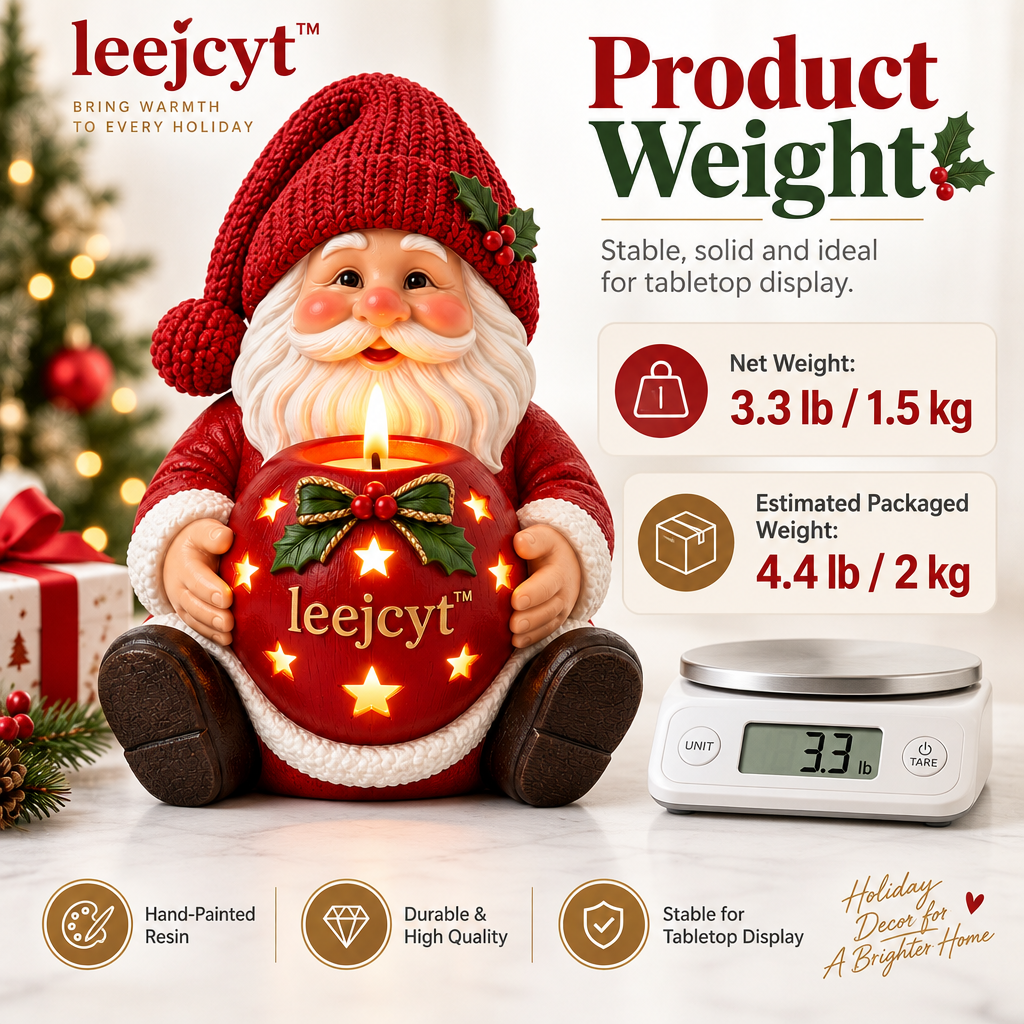 Light-Up Santa Claus Christmas Figurine