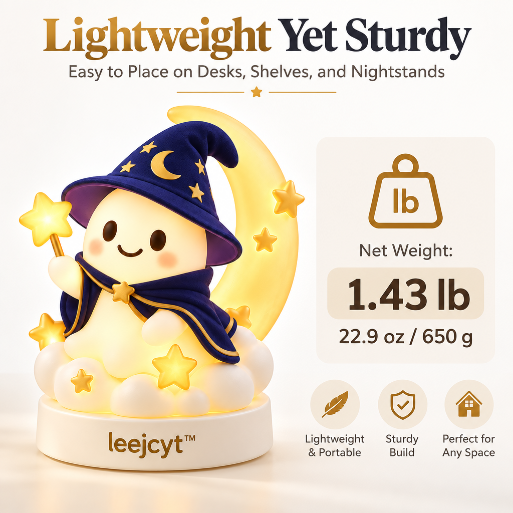 Light-Up Moon Wizard Figurine