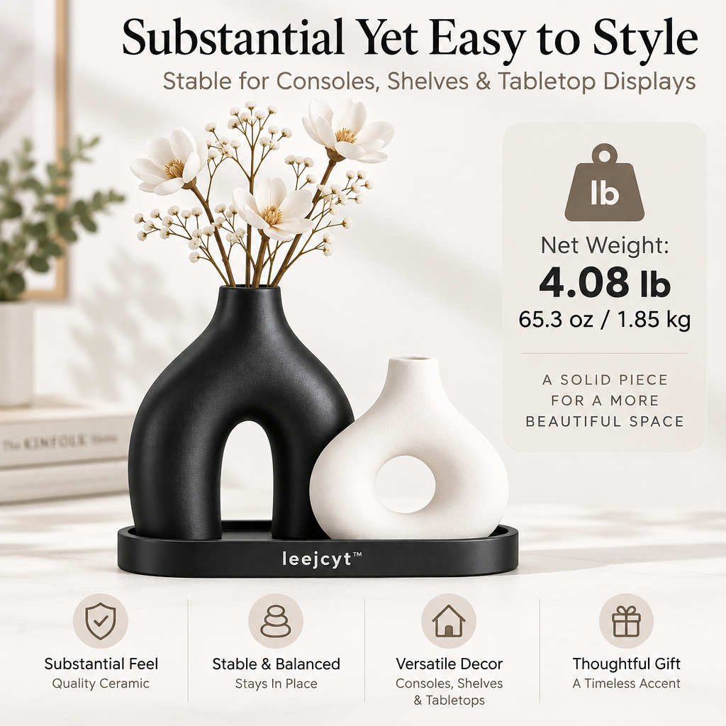 Modern Abstract Ceramic Vase Set