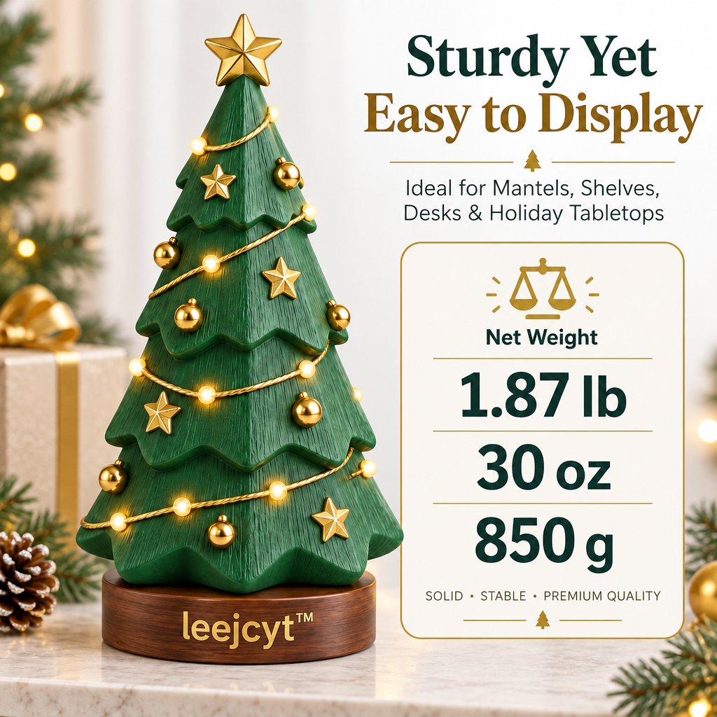 Light-Up Christmas Tree Figurine