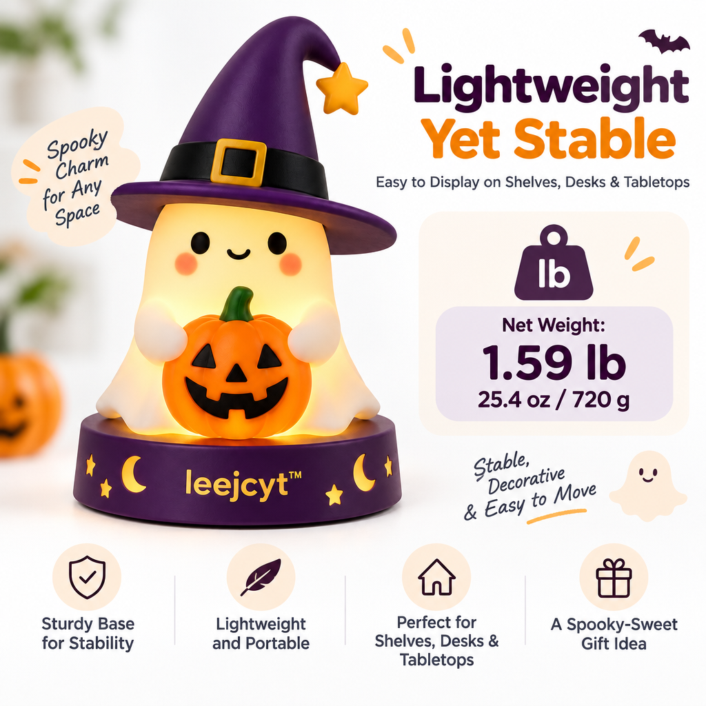 Light-Up Halloween Ghost Figurine