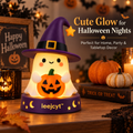 Light-Up Halloween Ghost Figurine