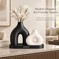 Modern Abstract Ceramic Vase Set