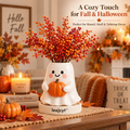 Halloween Ghost Pumpkin Vase Decor