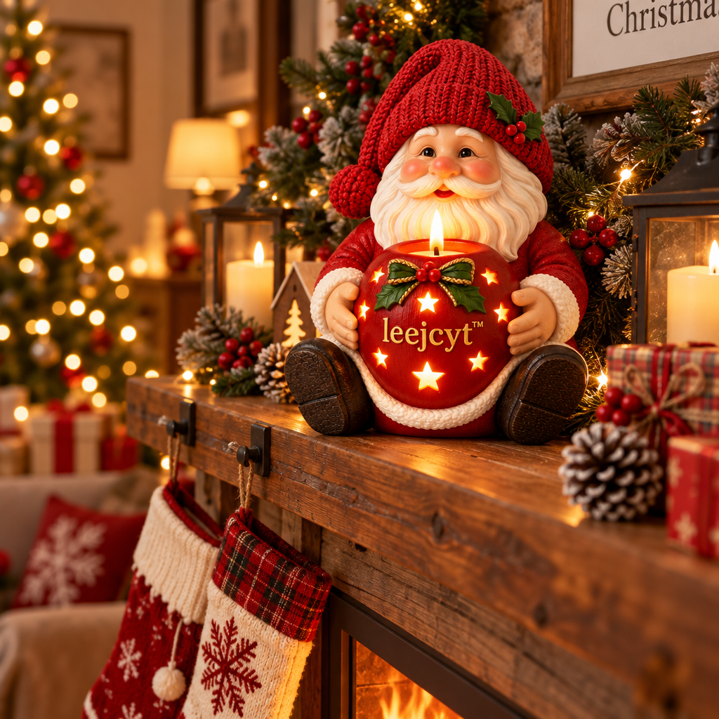 Light-Up Santa Claus Christmas Figurine